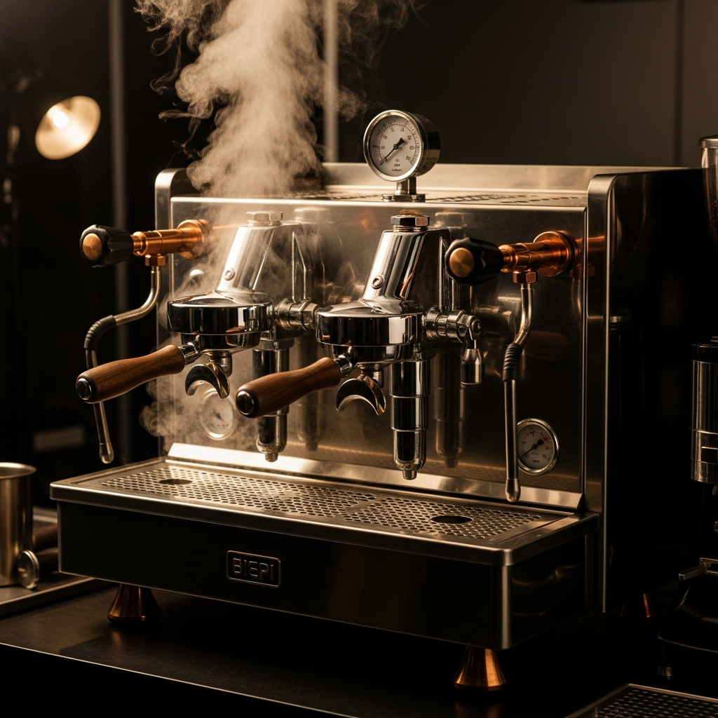 Biepi commercial espresso machine, one of the key brands serviced by Espresso Repair in Nottingham.